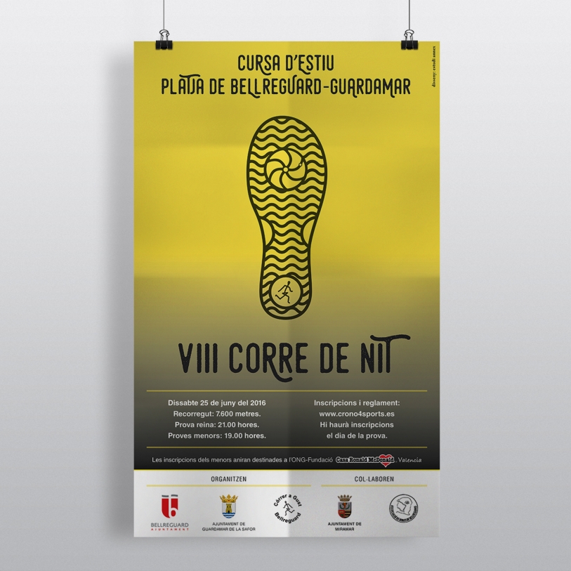 La playa de Bellreguard acoge la octava edición ''Corre de Nit''
