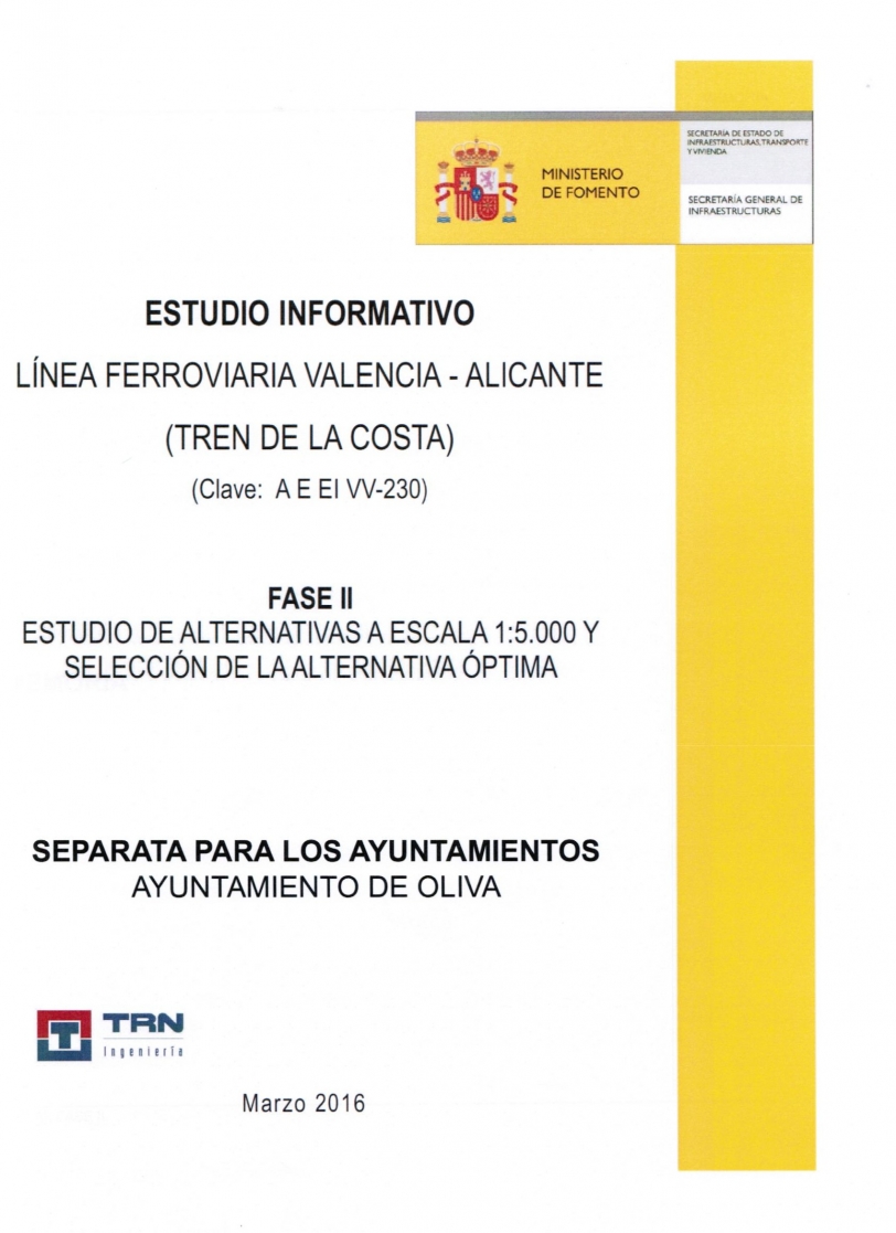 En peligro el tren Gandia - Oliva