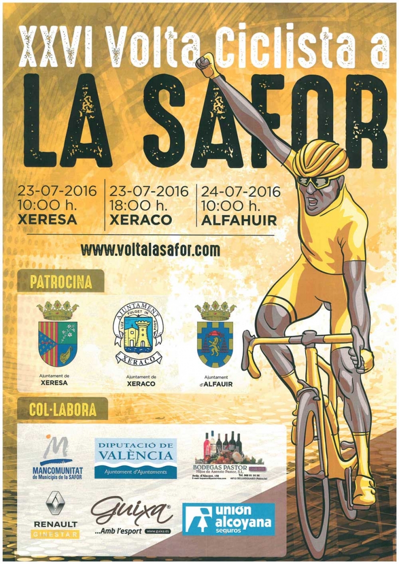 La 26 edición de la Vuelta Ciclista se celebra en las comarcas de La Safor