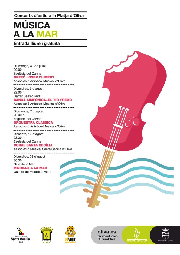 Oliva presenta la programación cultural de verano 'Música a la Mar'