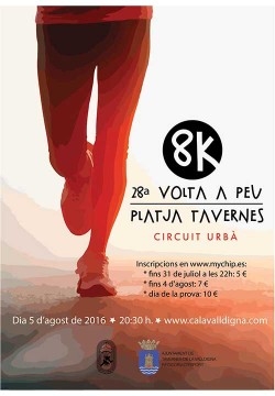 La playa de Tavernes de la Valldigna acoge la vigésimo octava Vuelta a Pie