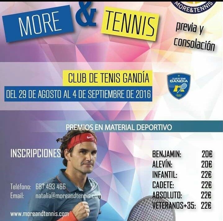 El Club de Tenis Gandia celebra el Torneo More & Tennis