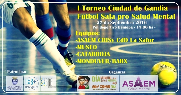 ASAEM organiza el I Torneo de Fútbol Sala pro salud mental