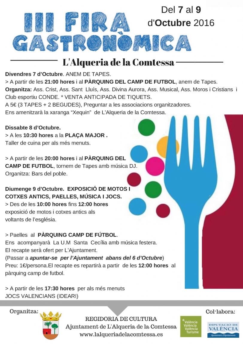 L`Alqueria de la Comtessa acoge la tercera Feria Gastronómica