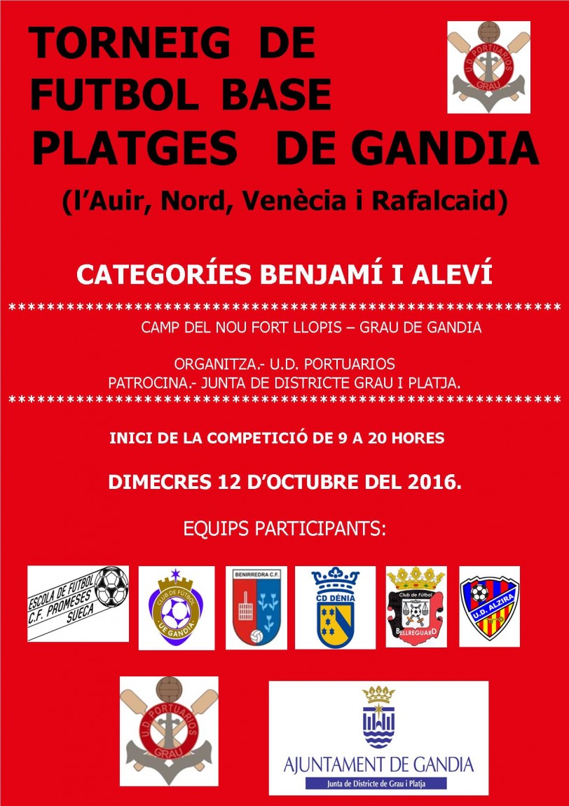 La Ciudad Ducal acoge el primer Torneo de Futbol Base Playas de Gandia