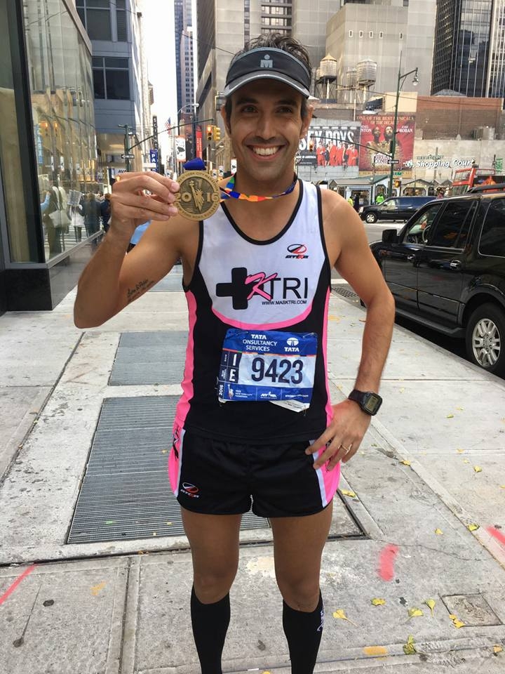 Carlos Bonet del C.D. Masktri en la Maratón de Nueva York