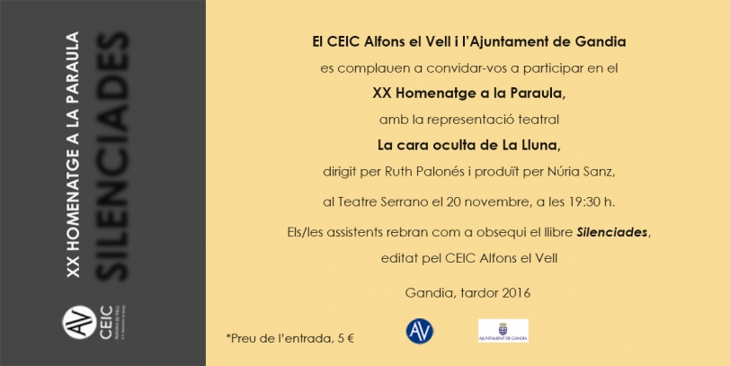 Gandia celebra vigésima edición del Homenaje a la Palabra