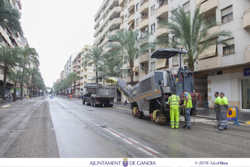 Gandia retoma el asfaltado de calles con una inversión de 400.000 euros