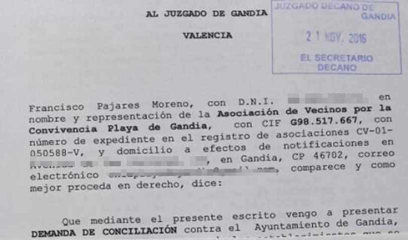 Nuevo frente judicial para el Gobierno de Gandia por no contestar a vecinos