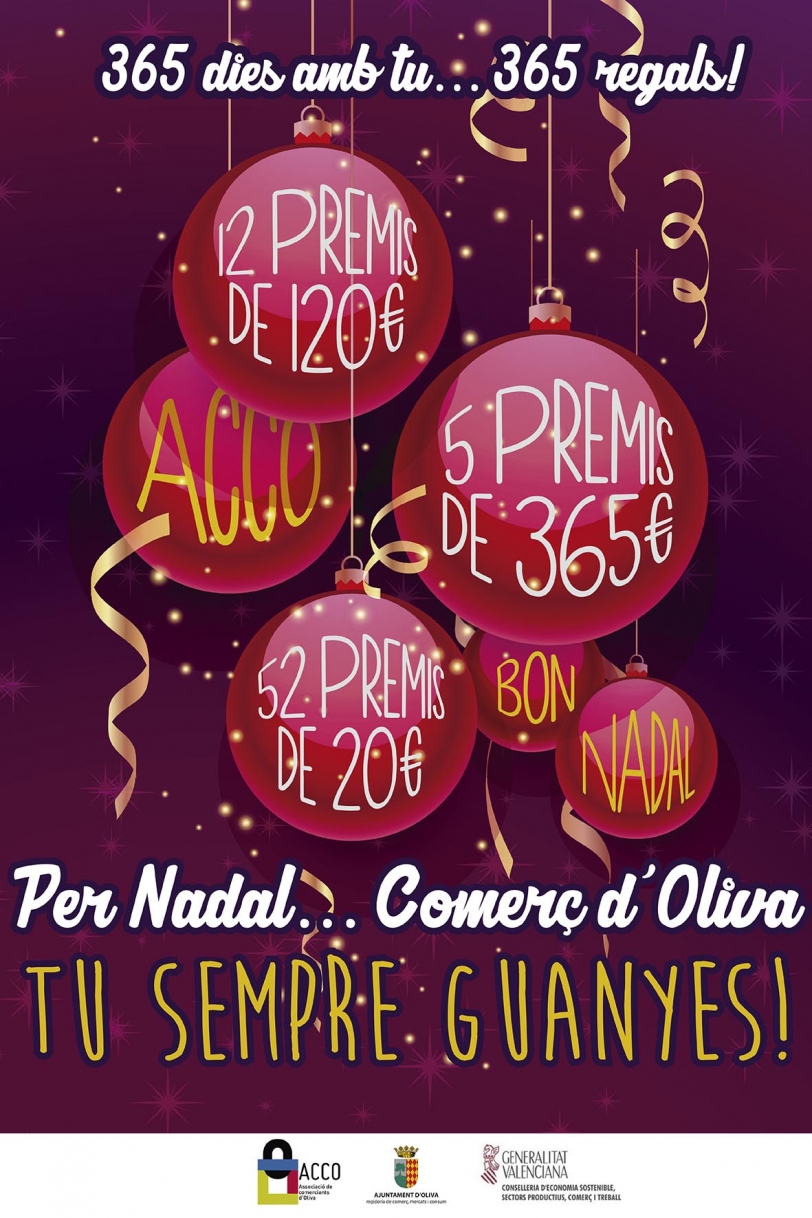 La asociación de Comerciantes de Oliva inicia la campaña 365 regalos