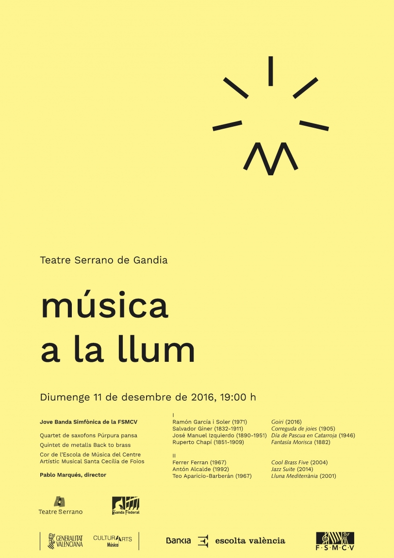 'Música a la llum' en el Teatro Serrano de Gandia