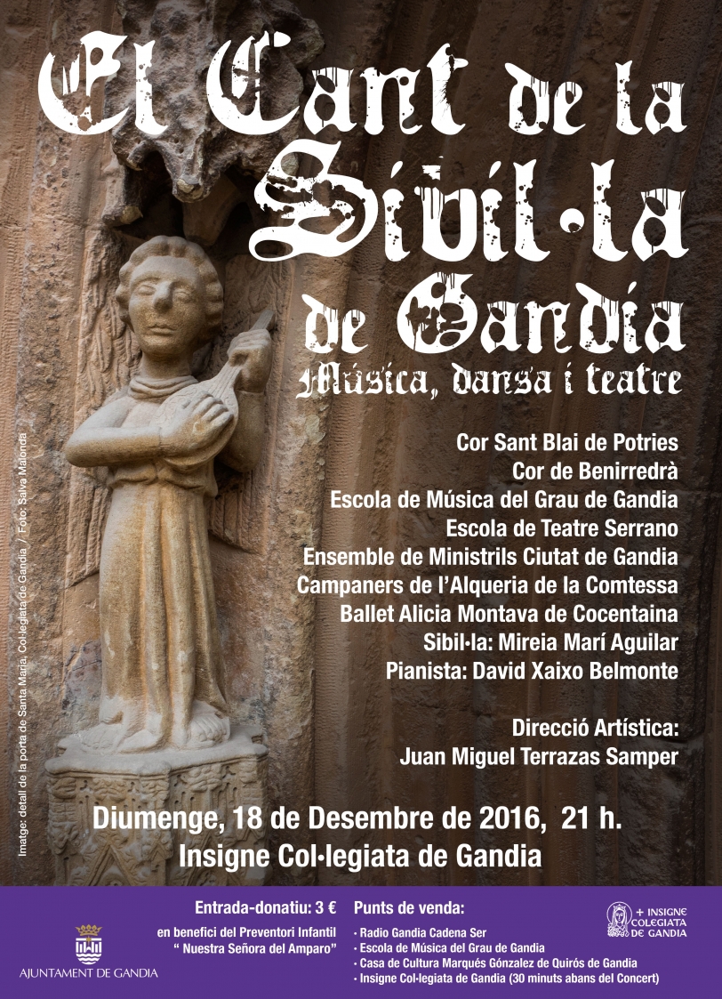 El 'Cant de la Sibil·la' se representa esta noche en la Colegiata de Gandia