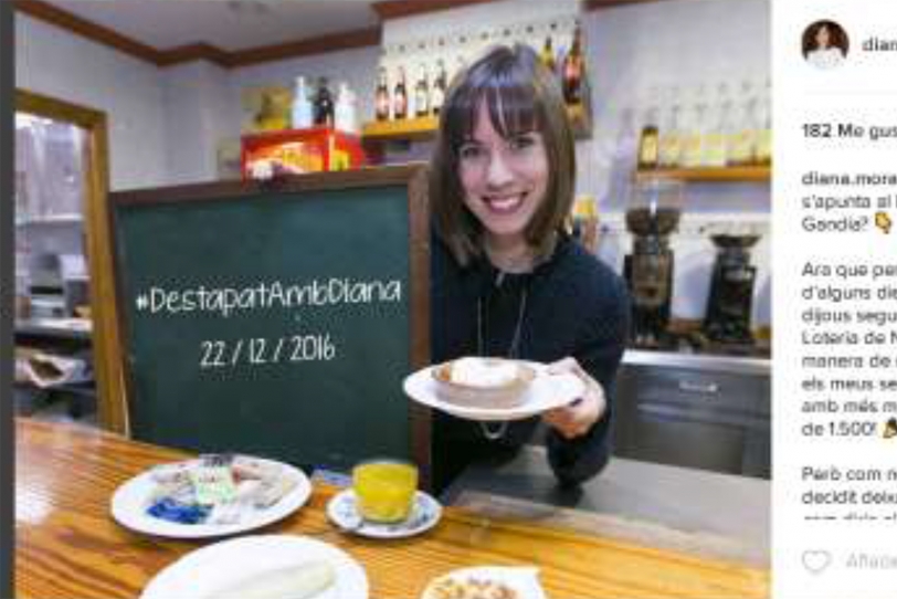 La alcaldesa de Gandia lanza un sorteo con la etiqueta #DestapatAmbDiana