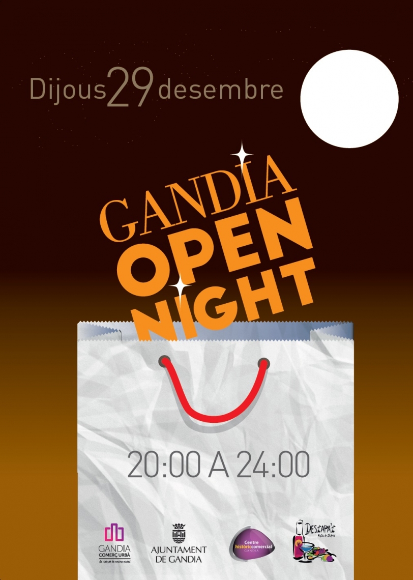 Este jueves vuelve la Gandia Open Night acompañada por la ruta Destapa't