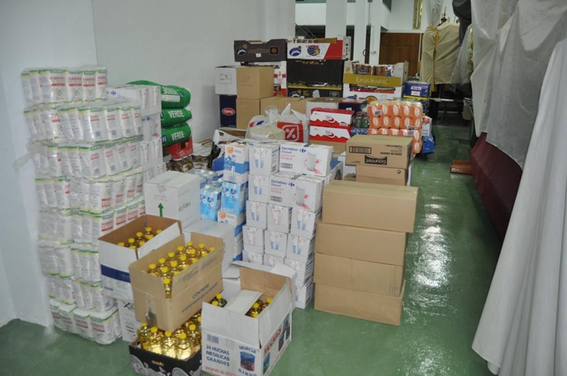 Cáritas Gandia recoge alimentos en el Local Museo de la Semana Santa