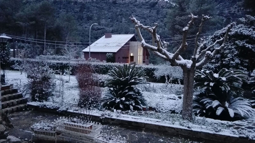 La nieve deja un manto blanco en diversos puntos de la comarca de la Safor