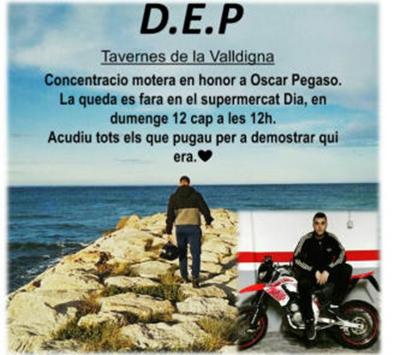 Un joven de Tavernes muere al ser atropellado en una carrera ilegal de motos