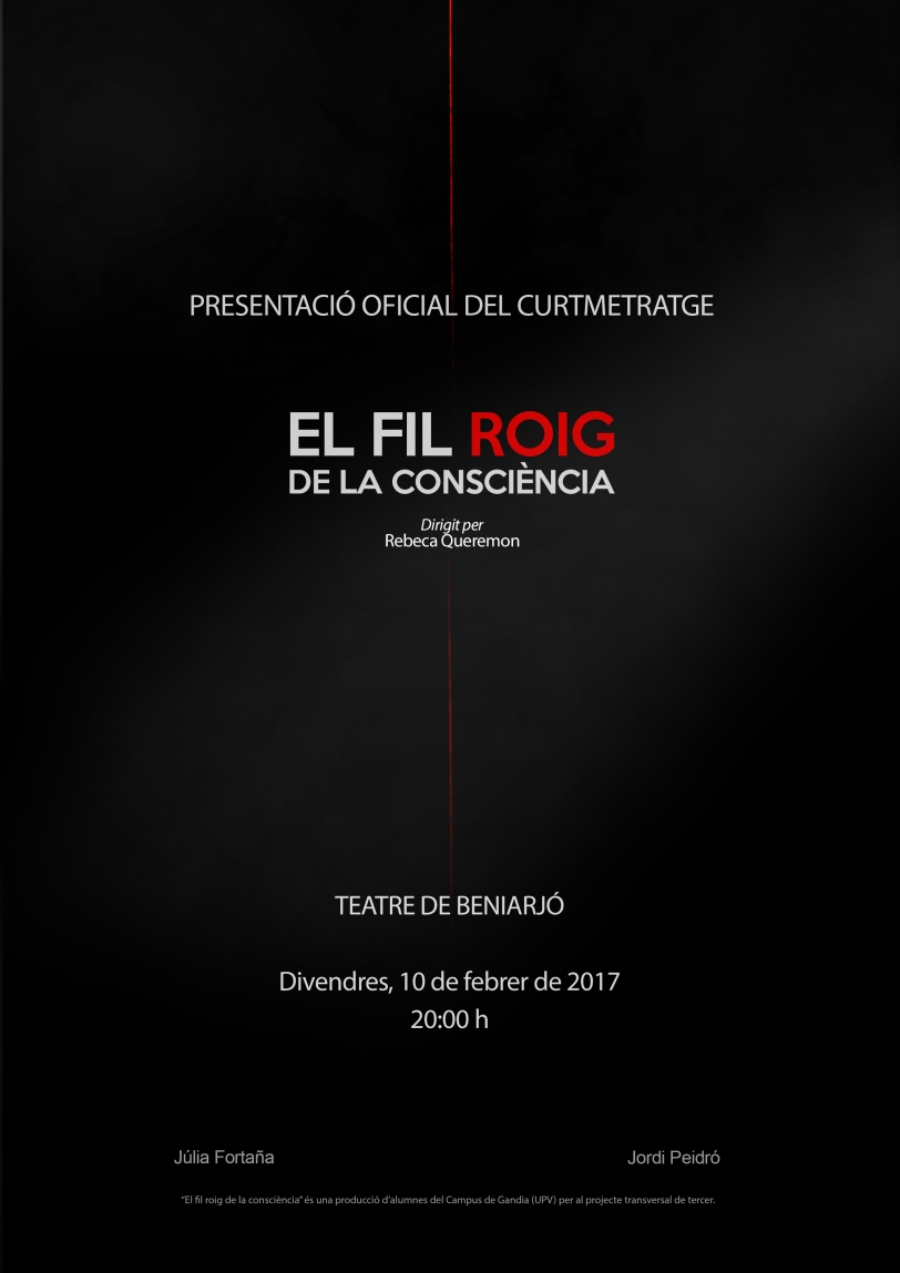 Beniarjó acoge la presentación del corto ''El fil roig de la consciència''