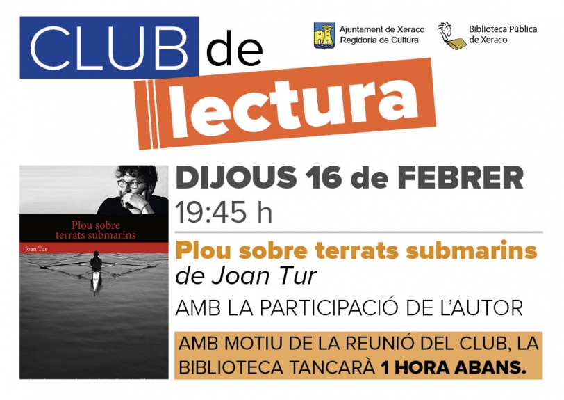 Joan Tur visita el Club de Lectura de la Biblioteca Pública de Xeraco