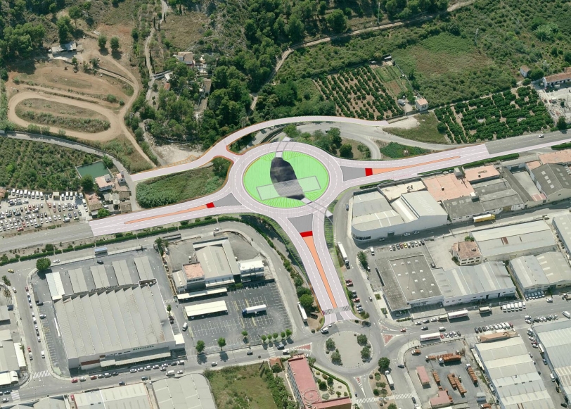 Gandia instalará una rotonda en superficie para acceder al polígono Alcodar