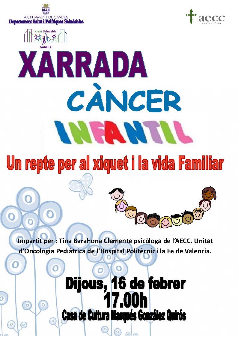 Charla en Gandia sobre el cáncer infantil por una psicóloga de la AECC