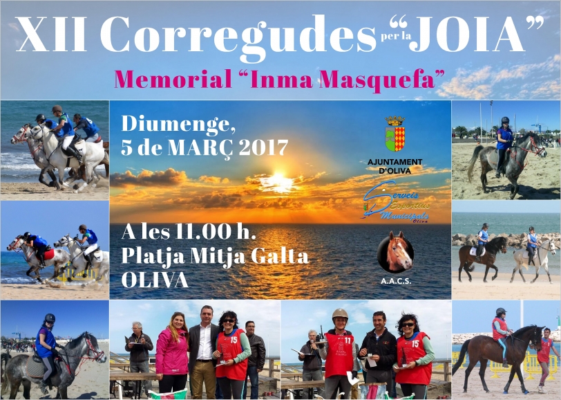 XII Carreras de caballos en la playa de Oliva en memoria de Inma Masquefa