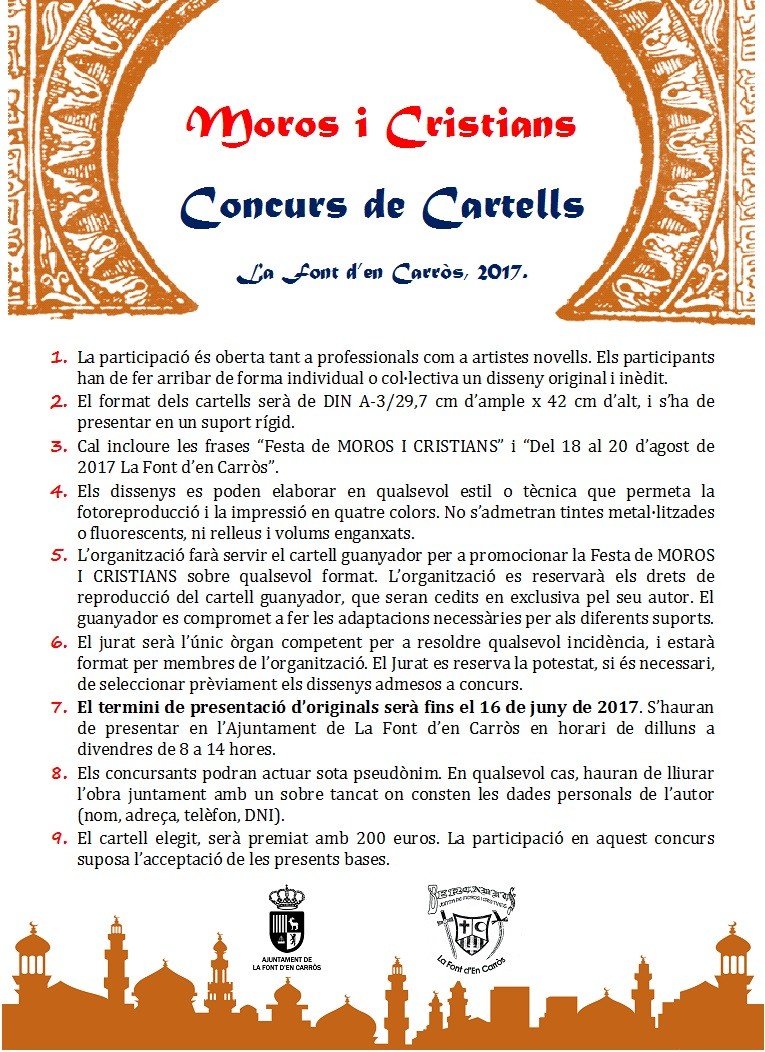 Junta de Moros i Cristians de La Font convoca concurso de carteles