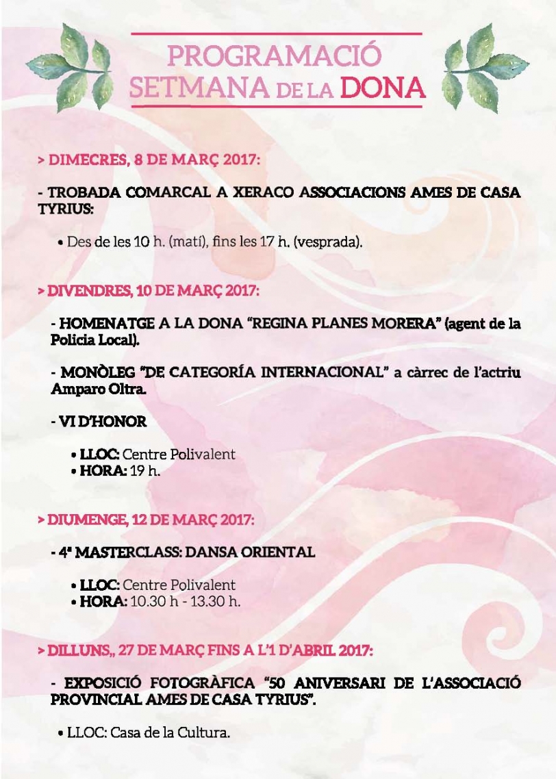 Oliva celebra el Día Internacional de la Mujer Trabajadora