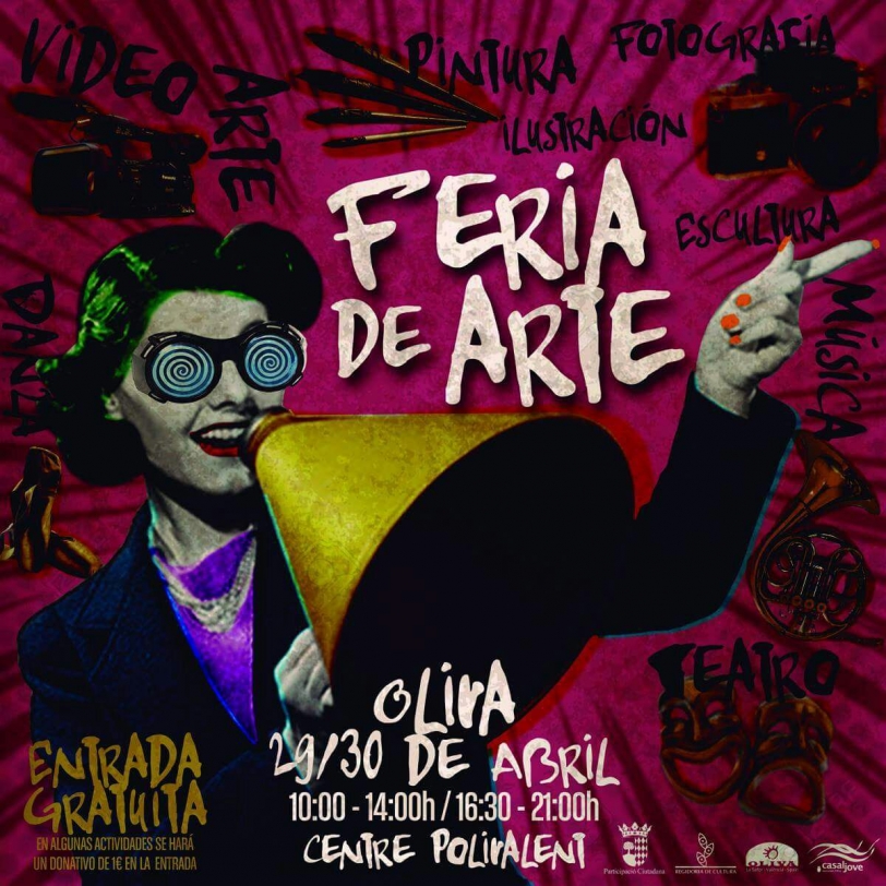 El Centre Polivalent acoge la segunda Feria de Arte en Oliva