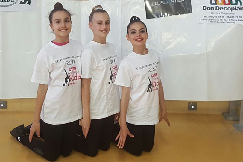 Las gimnastas del CGR Vida Gandia estupendas en el Nacional de Guadalajara