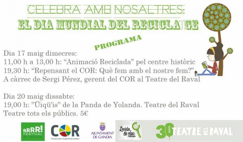 Gandia celebra el Día Mundial del Reciclaje con una serie de actividades