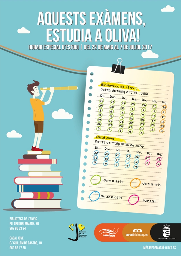 La Biblioteca del Envic y el Casal Jove de Oliva anuncian el horario estival