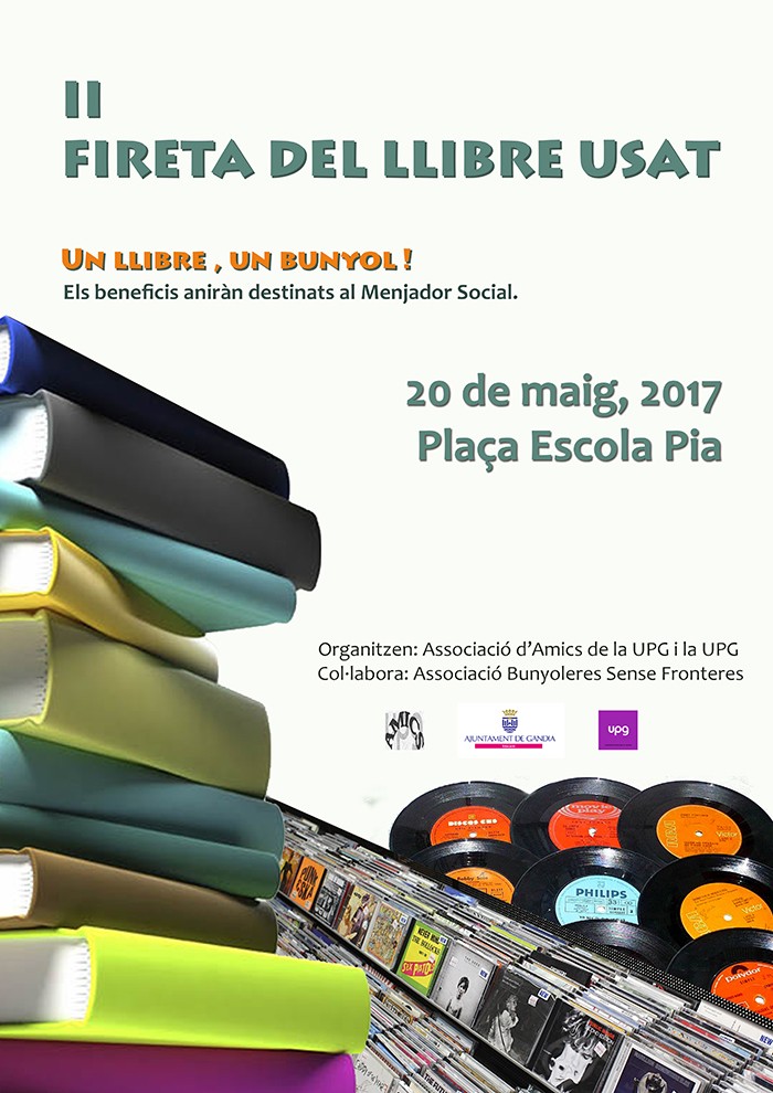 Bunyoleres organiza la Segunda Fireta del llibre Usat en Gandia