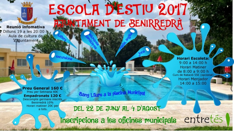 Abierto el plazo de inscripción de la Escoleta de verano de Benirredrà