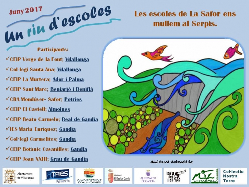 Diversos municipios de la Safor se unen en la iniciativa Un riu d´escoles