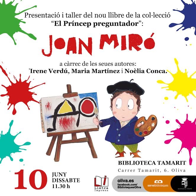 Presentación del libro Joan Miró de la colección ``El príncipe preguntador´´