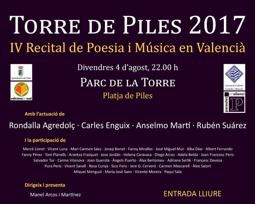 Manel Arcos presenta el `IV Recital de Poesia i Música en Valencià´ en Piles
