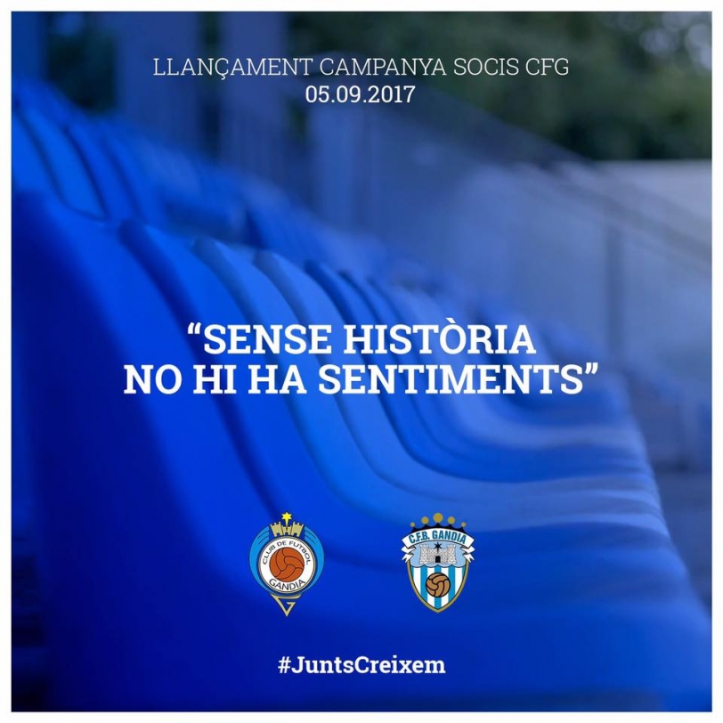 Club Futbol Gandia presenta la nueva campaña para los socios "Creixem Junts"