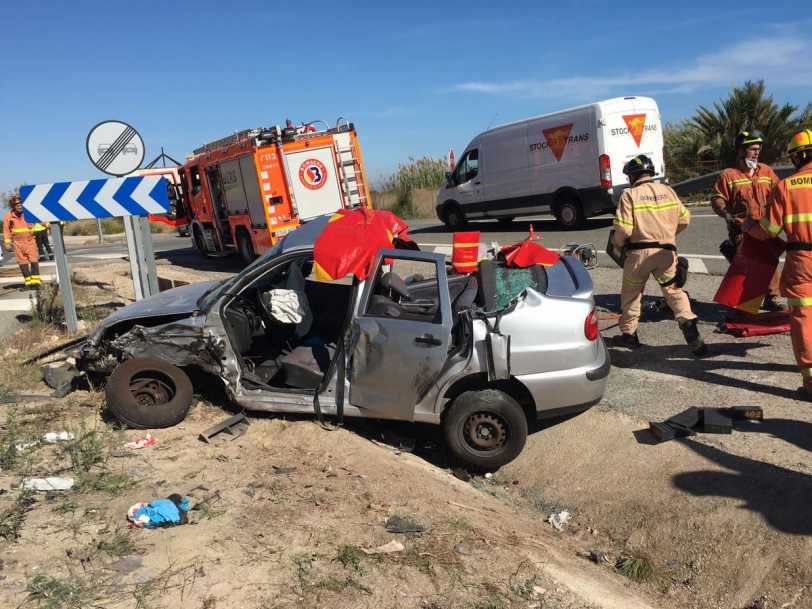 Dos accidentes de tráfico en la Safor colapsan la N-332 en Xeresa y Tavernes