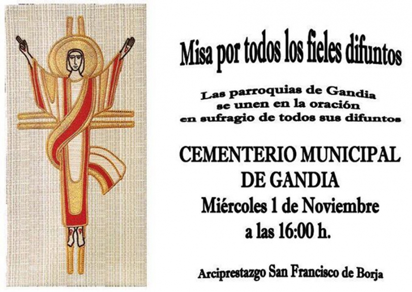 Misa por los Difuntos en el Cementerio Municipal de Gandia