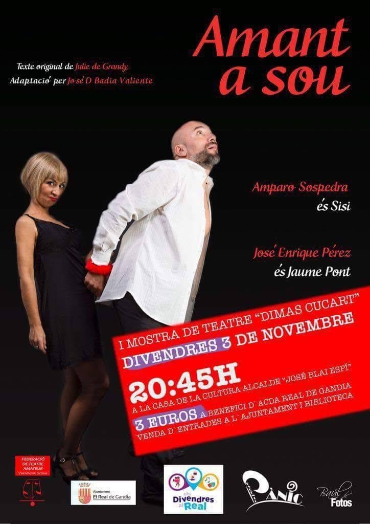 Segunda sesión de teatro solidario en El Real de Gandia con ''Amant a sou''