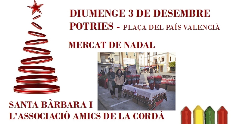 Potries celebrará su mercado navideño y Santa Bárbara el próximo domingo