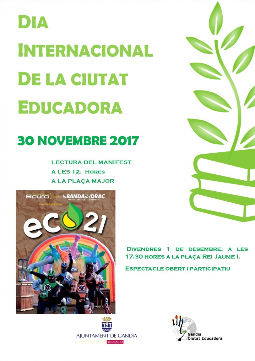Gandia celebra hoy el Día Internacional de la Ciudad Educadora