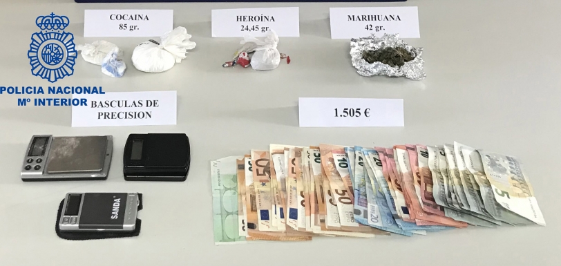 Siete personas detenidas en Gandia por la Policía Nacional por vender droga