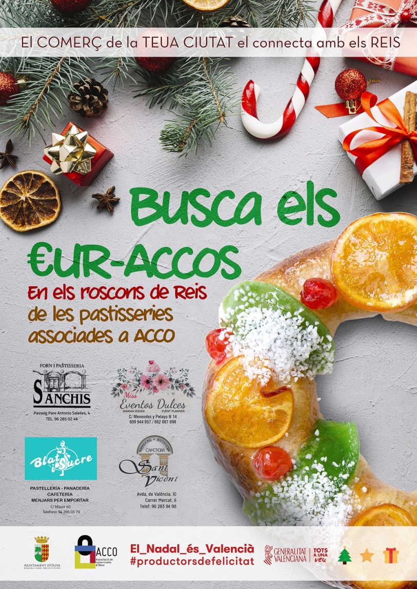 Los roscones de reyes de Oliva contienen premios de 10 euros ACCOS 