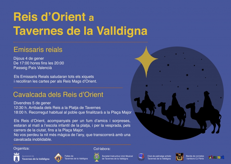 Los reyes llegaran a Tavernes, tras una jornada llena de actividades