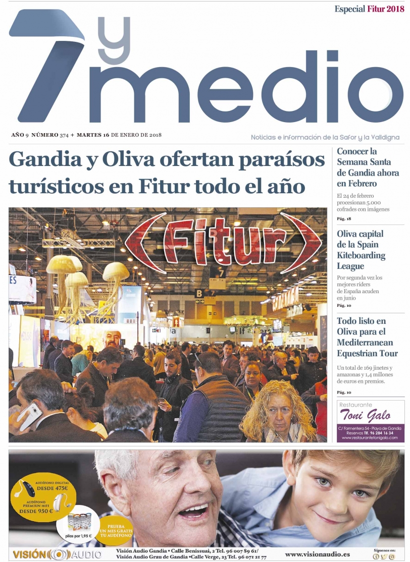 El periódico gratuito líder en la Safor, 7 y Medio, con el especial Fitur 