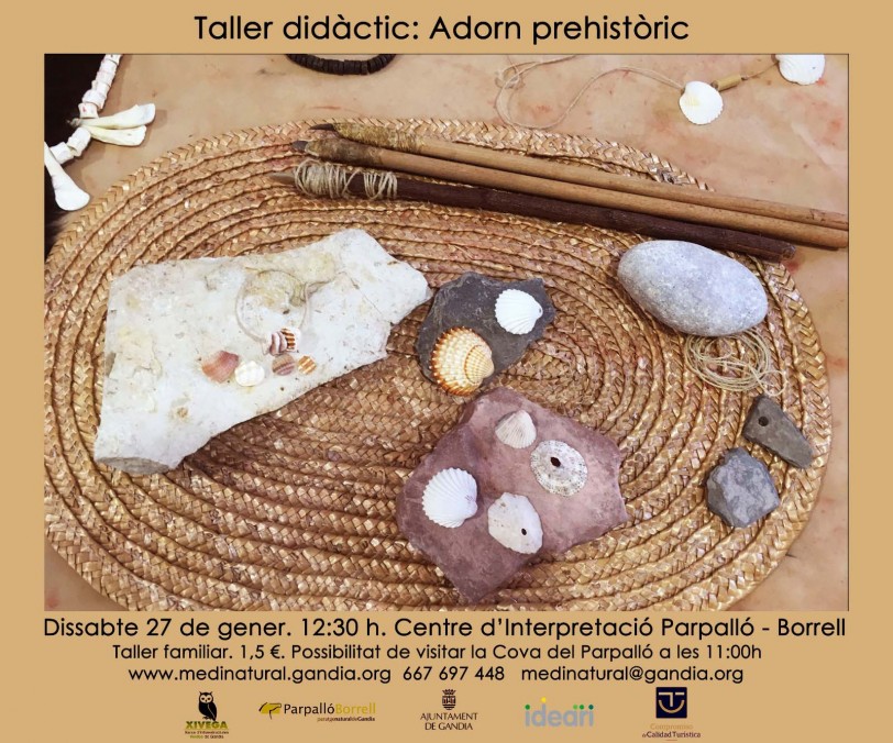 Gandia acogerá un taller familiar sobre los adornos prehistóricos