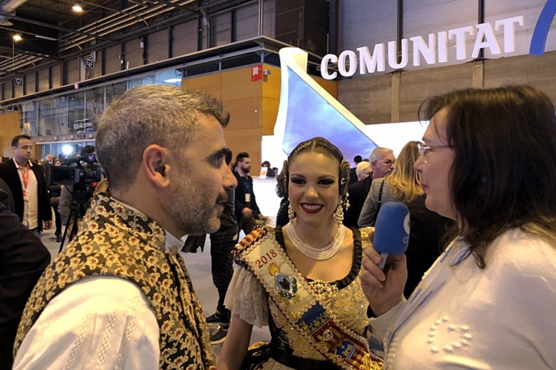 Sara Sanvíctor acerca las Fallas de Gandia a quienes visitan Fitur 2018