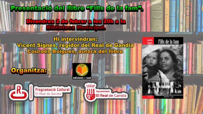 El libro «Fills de la fam» será presentado este viernes en el Real de Gandia